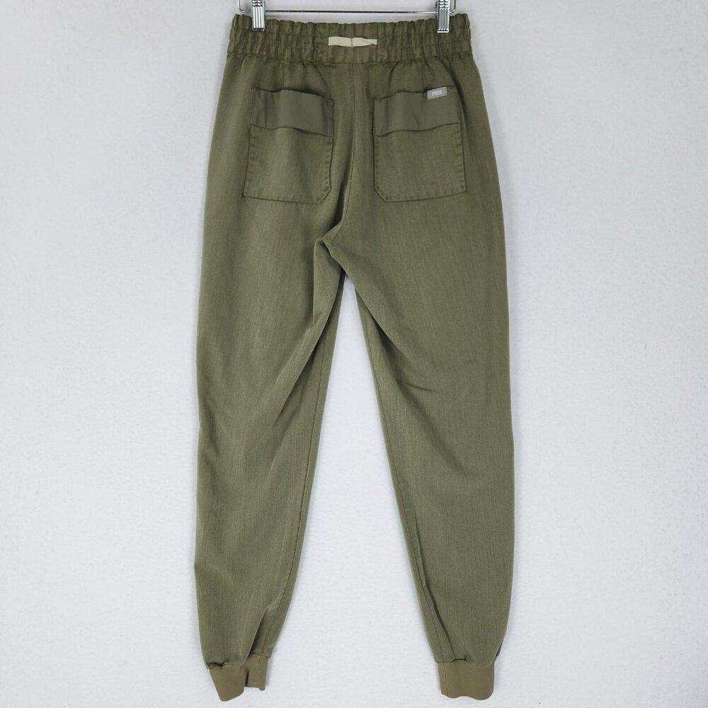 FIGS Pants Womens Small Green Joggers High Rise Scrubs Bottom Medical Uniform - Picture 9 of 12